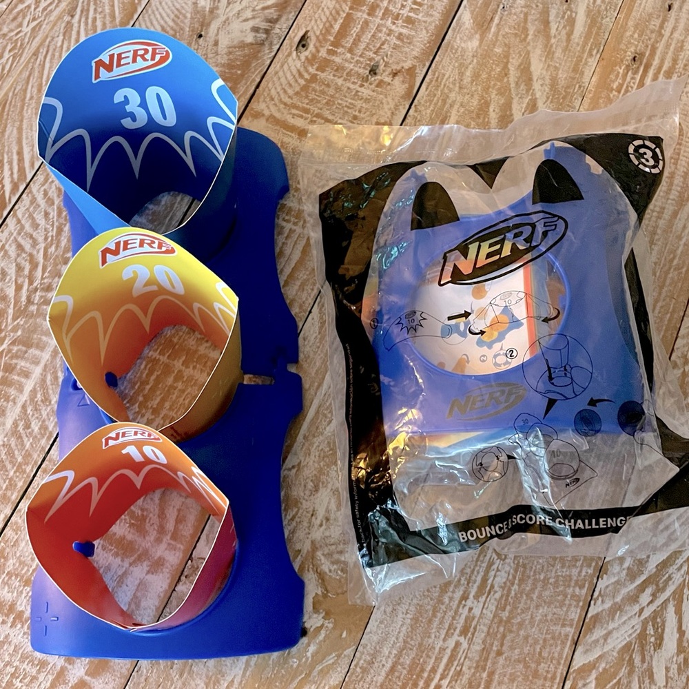 🏀2 McDonald’s NERF Happy Meal Toy #3 Bounce & Score Challenge Ball Games🏀 2023